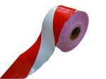 Banda de avertizare bicolora, culoare rosu alb, 100m