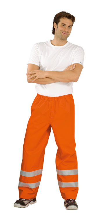 Pantaloni de ploaie înaltă vizibilitate, portocaliu