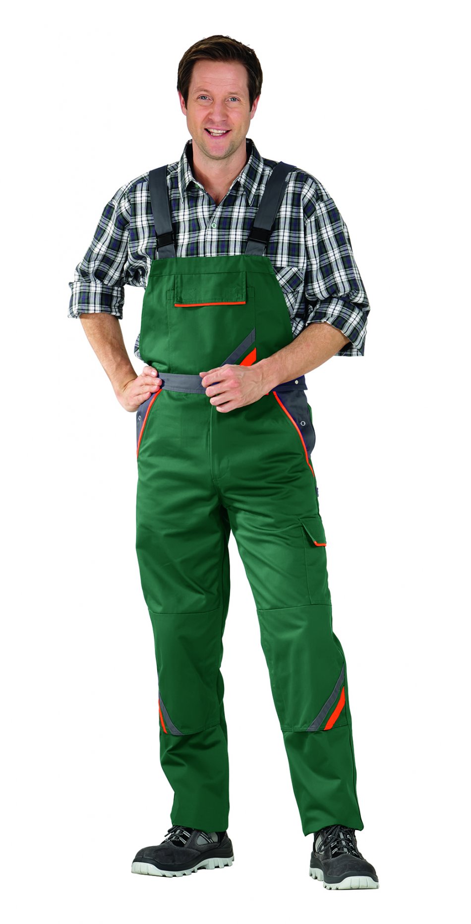 Pantaloni de visline, verde / portocaliu, 38-70