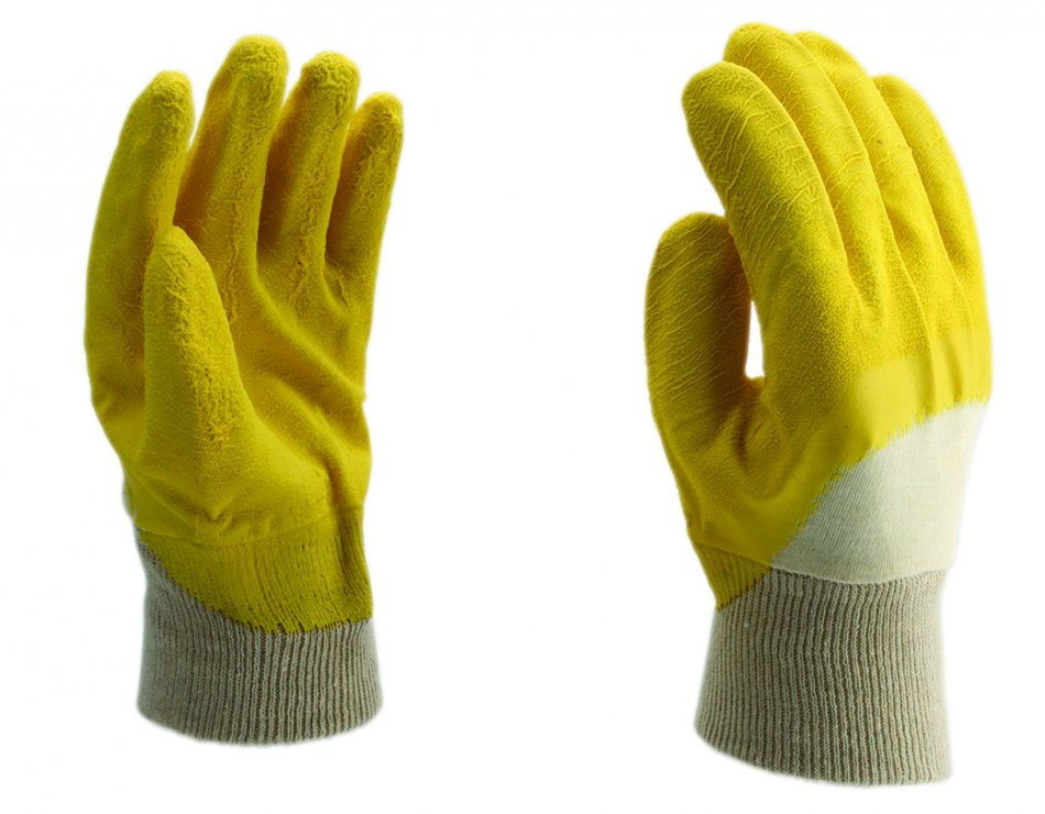 Mănuși imersate latex galben