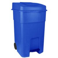 Coș gunoi cu pedală 80 L-Albastru