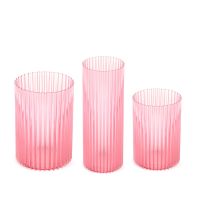 Vaza flori NEMO 3/1 19-roz transparent-LA005T