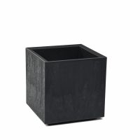 Ghiveci KARO beton 300x300x300 mm-71-negru efect beton-LA776