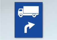 Traseu de urmat pentru anumite categorii de vehicule - dreapta
