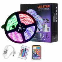 Kit Banda LED JustZEN™ RGB, Wi-FI, Control Din Telefon, Telecomanda, Lumina Multicolora, 5 metri, Schimbare Culori Pe ritmul Muzicii, Control Vocal