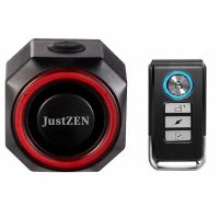 Alarma anti furt pentru biciclete si motociclete 110 db, JustZEN™ SF33R, reincarcabila prin USB, lumina de pozitie, indicator de franare, senzor de vibratii, impermeabila IP65, telecomanda