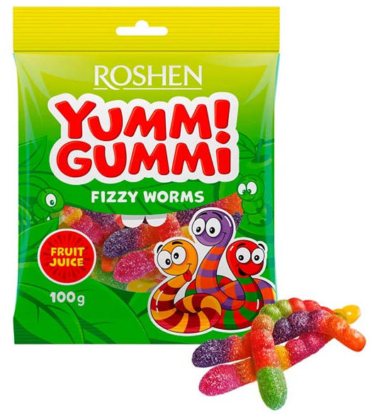 Roshen yummi gummi worms