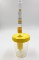 Container pentru recoltarea urinii 100ml cu dispozitiv de transfer integrat si eprubeta de transfer