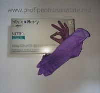 Manusi din nitril nepudrate marimea M- Style Berry (100buc/cutie)