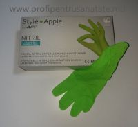 Manusi din nitril nepudrate marimea S- Style Apple (100buc/cutie)