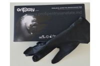 Manusi Nitril Gofrate Diamantate Black M (50buc/cutie)