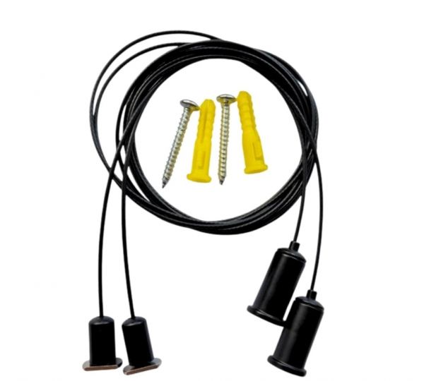 Set 2 cabluri pentru suspensie profil aluminiu NEGRU