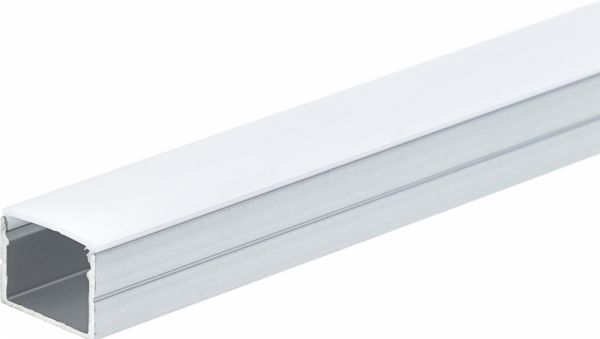Profil aluminiu banda LED corp argintiu/dispersor alb L=2m 19x13mm