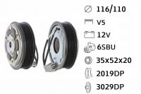Kit fulie compresor DENSO 6SBU - Fiat