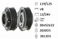 kit fulie compresor  DENSO 10PA - VDL 