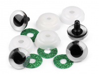 Ochi pentru jucării cu sclipici, 20 mm-verde