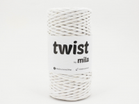 Snur răsucit Twist 3mm GLITTER 100m, alb cu auriu