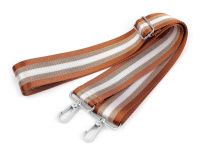 Curea textila cu carabine pentru geanta lungime 79-142 cm-maro coniac