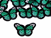 Aplicație termoadezivă - fluture, verde smarald
