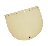 Clapeta geanta cu inchizatoare magnetica, piele ecologica, 20x17 cm- bej-nichel