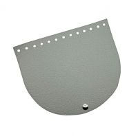 Clapeta geanta cu inchizatoare magnetica, piele ecologica, 20x17 cm- gri-nichel