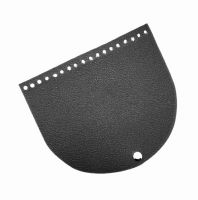 Clapeta geanta cu inchizatoare magnetica, piele ecologica, 20x17 cm- negru-nichel