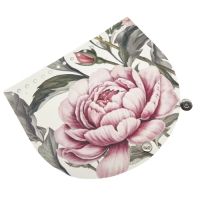 Clapeta geanta cu inchizatoare magnetica, piele ecologica, 20x17 cm- flori