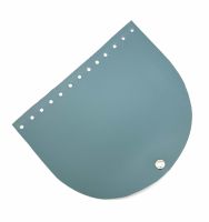 Clapeta geanta cu inchizatoare magnetica, piele ecologica, 20x17 cm- menta-nichel