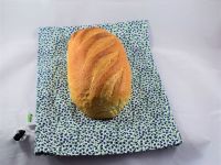 Sac pentru paine, nowaste, ecologic, floricele albastre - mărimea M - paine 1,5-2 kg