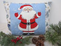 Pernă decorativă Moș Crăciun - pictat manual