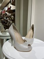 Pantofi argintii piele naturala