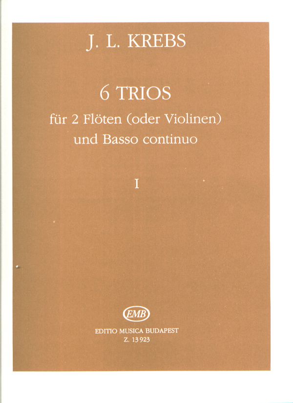 6 Trios für 2 Flöten (oder Violinen) und Basso Continuo vol.1