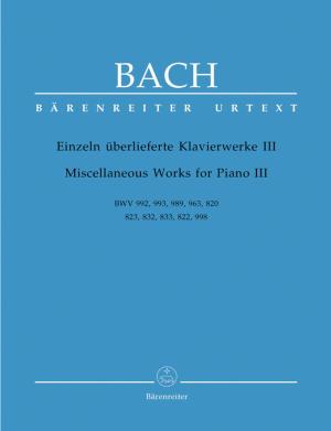 Miscellaneous Works for Piano  • Bach, Johann Sebastian