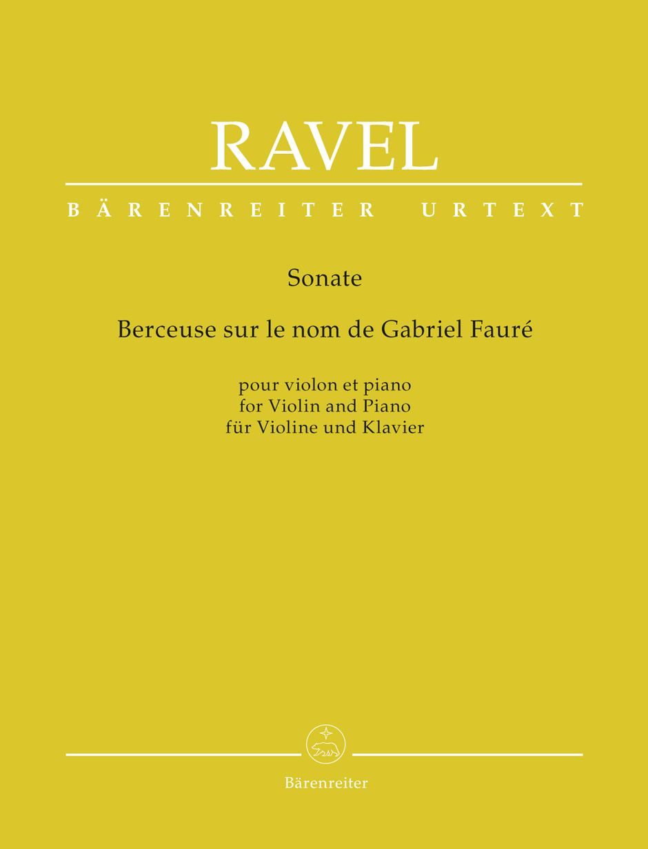 Sonata / Berceuse sur le nom d • Ravel, Maurice