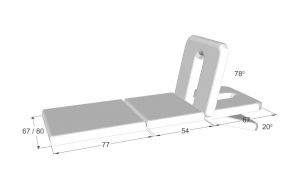 Canapea Manumed Comfort 3 secţiuni, model 612, acţionare hidraulică, secţiunea pentru spate reglabilă