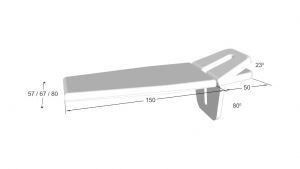 Canapea Manumed Optimal 2 secţiuni, model 311, acţionare hidraulică, secţiunea pentru cap reglabilă