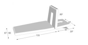 Canapea Manumed Optimal 2 secţiuni, model 312, acţionare hidraulică, secţiunea pentru spate reglabilă