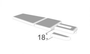 Canapea Manumed Optimal 3 secţiuni, model 224, acţionare electrică, secţiunea pentru braţe reglabilă