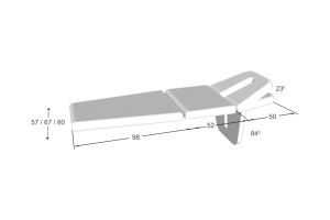 Canapea Manumed Optimal 3 secţiuni, model 243, acţionare electrică şi poziţie pentru flexie reglabilă electric
