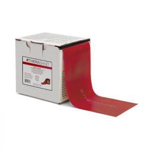 Bandă elastică fără latex - Roşu / Mediu - metru Theraband