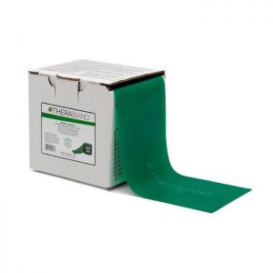 Bandă elastică fără latex - Verde / Greu - metru TheraBand