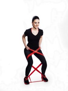 Bandă elastică TheraBand CLX - Roşu/Mediu