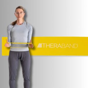 Bandă elastică tip curea TheraBand,  7,6x20,5 cm - Galben / Uşor