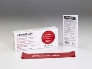 Bandă elastică tip curea TheraBand,  7,6x30,5 cm - Roşu / Mediu
