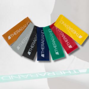 Bandă elastică tip curea TheraBand,  7,6x45,5 cm - Negru / Extra