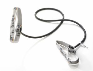 Coardă elastică TheraBand cu mânere flexibile - Negru / Special