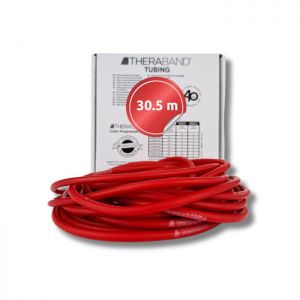 Coardă elastică TheraBand,  30,5 m - Roşu / Mediu