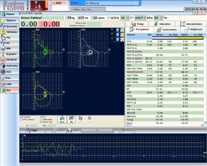 Spirometru computerizat cu flowmetru Piston