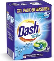 Detergent capsule pentru rufe Dash 3in1 Alpen Frische, 60 spalari