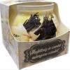 Candela sticla parfumat Craciun 70g Boldog Karacsonyt